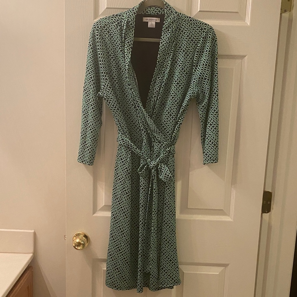 Liz Claiborne Black and Green Dress
